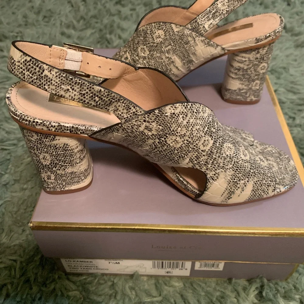 7.5 LOUIS ET CIE KAMBER crocodile sandals practically new! - Picture 4 of 5